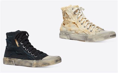 balenciaga paris sneakers destroyed